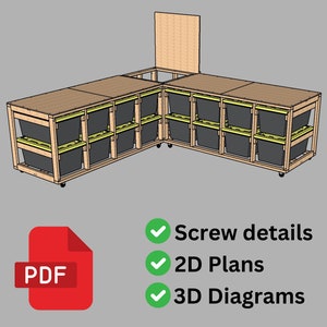40 Gal Mobile Storage Plan, Mobile Storage Shelves & Bin Storage | Digital Download
