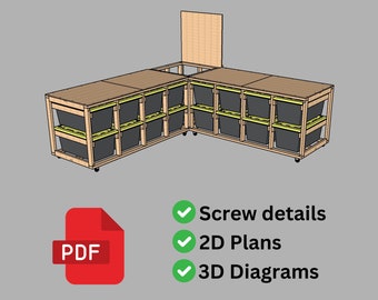 40 Gal Mobile Storage Plan, Mobile Storage Shelves & Bin Storage | Digital Download