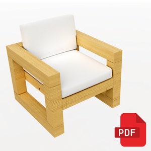 Outdoor Chair Plan | Wooden Outdoor Chair Digital Build Plans - Modern Outdoor Furniture Plans
