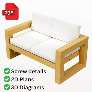 Outdoor Sofa Plans - DIY Patio Furniture Build Plan | Modern Outdoor Furniture Plans