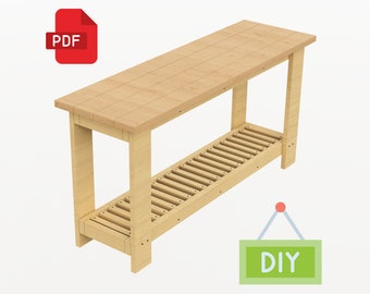 Wooden Kitchen Island Plans - DIY Kitchen Island Building Plans | Digital Download