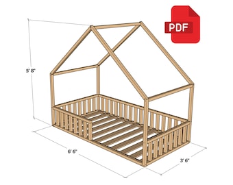Montessori Twin Bed Plan - DIY Floor Bed for Kids | Nursery & Toddler Bedroom Design