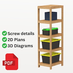 Easy Garage Organization |  Storage Rack DIY Plans | PDF