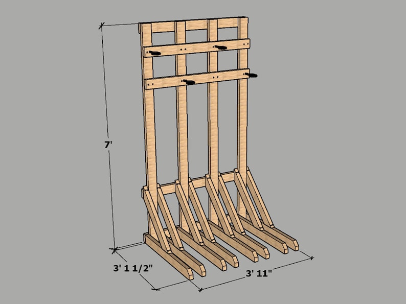 Bike Storage Rack Build Plan - DIY Bicycle Organizer | Digital PDF ...