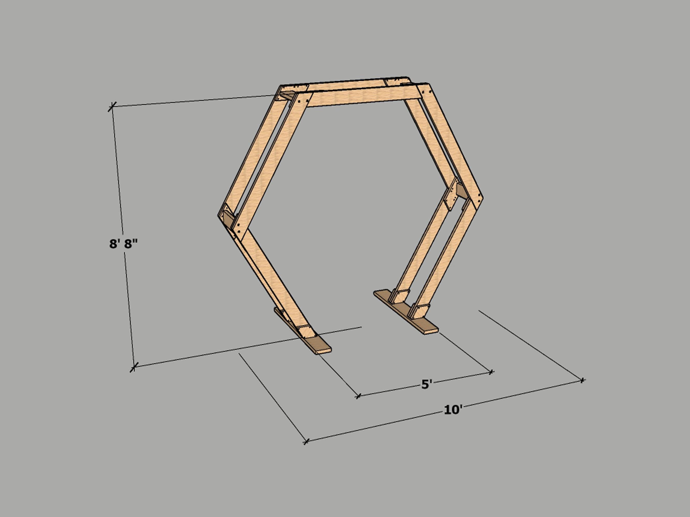 Wedding Arch Plans | Hexagonal Arbor Building Plans | PDF Downloadable ...