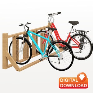 DIY Bicycle Storage Rack Plans | Bike Organizer - Digital Download