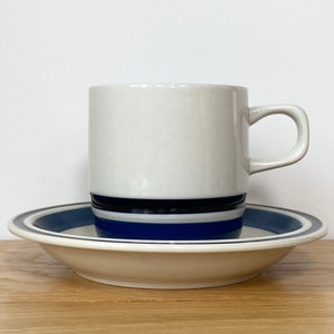 Retro Navy Striped Coffee Cups & Saucers, Hearthside Estate Collection image 5