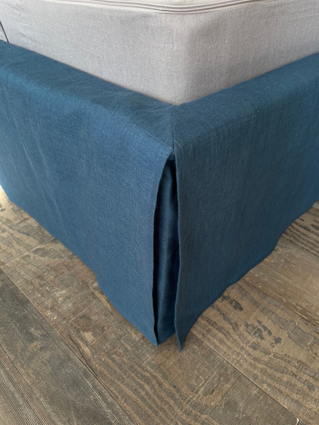 Linen Bed Skirt. Podium Bed Skirt. Natural Bed Skirt. Natural Etsy