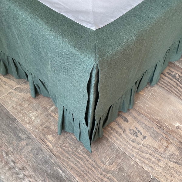 Linen Bedskirt Etsy UK