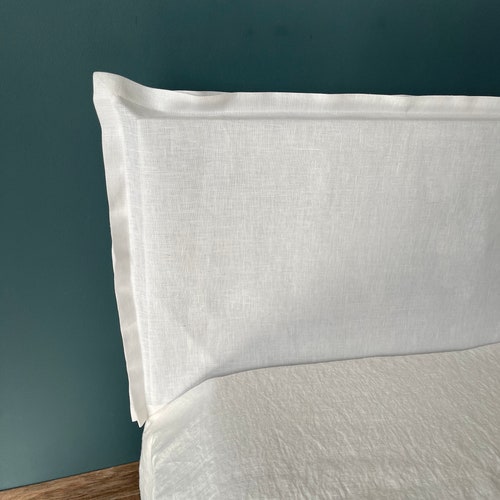 Linen Headboard. Headboard Slipcover. Foot Board Cover. Custom Etsy