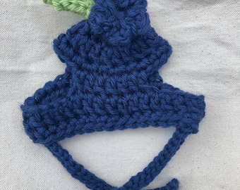 Handmade Crochet Blueberry Ruffle Hat Blueberry Ruffle Pet Hat Crochet Pattern - Etsy main image 4