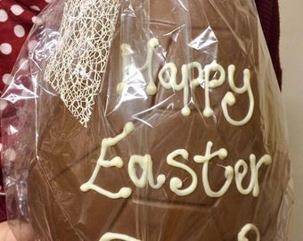 Personalised Gigantic Easter Egg handmade to order 1.2 kilo