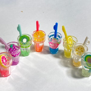 1:6 fruit drink miniature 8 pcs for BJD Barbie dolls