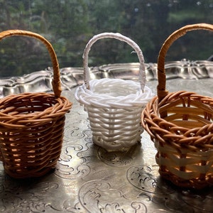 1:6 round woven basket miniature for BJD Barbie dolls