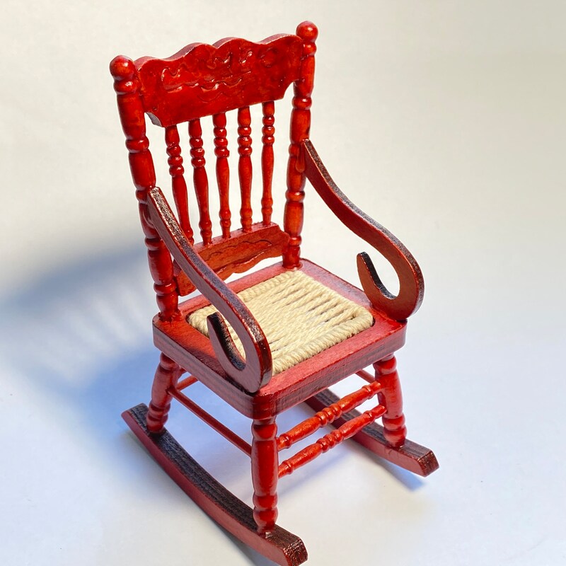 Mini Red Rocking Chair Miniature Rocking Chair - Etsy
