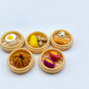 1:12 dim sum miniatures 5pcs for BJD Barbie dolls