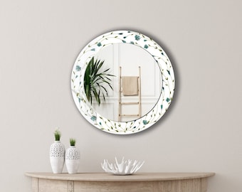 Crafted Round Wall Mirror with Unique Design for Stylish Home Decor - Unique Round Wall Mirror for Inspired Spaces