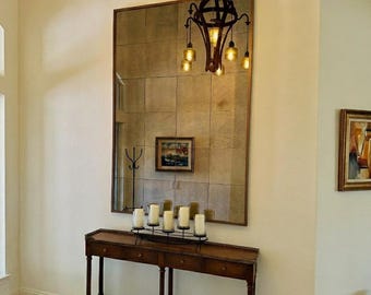 Bronze Gold Antique Mirror Tiles – Custom Vintage Wall Decor