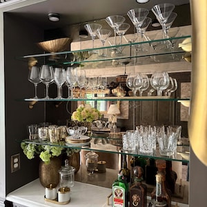 Antique Wet Bar Mirror Backsplash Tiles