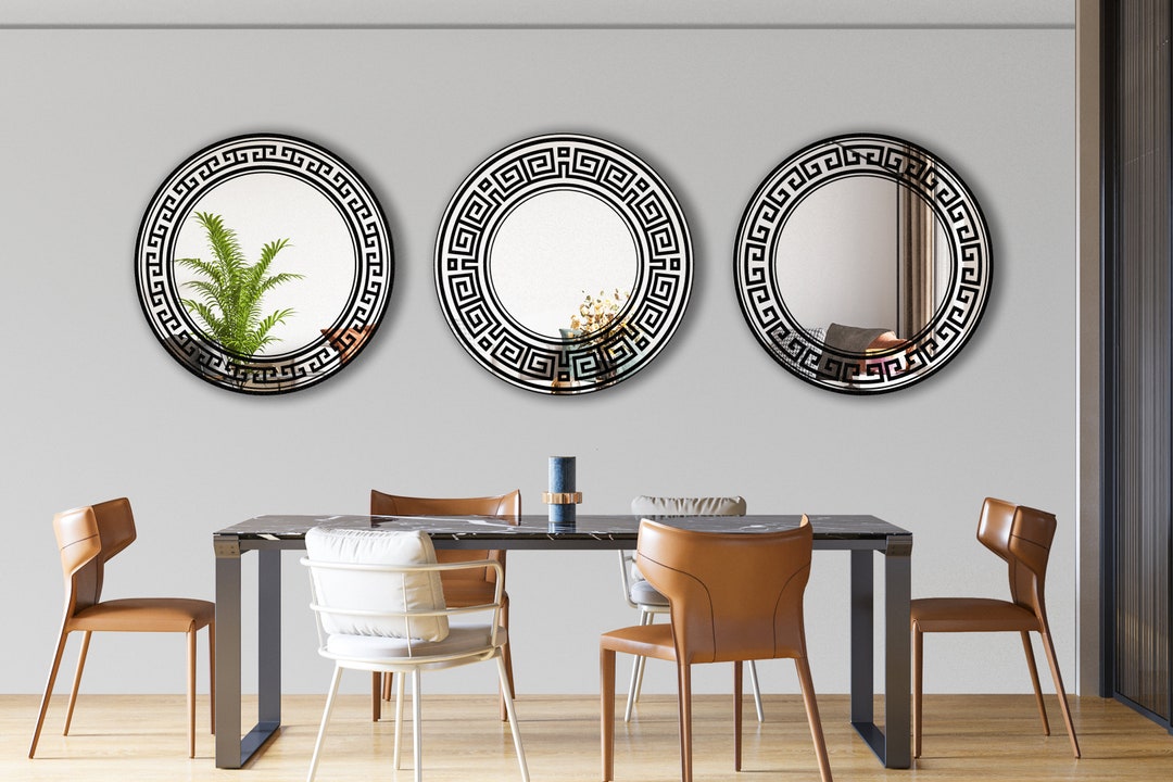 Living Room Mirrors, Set of 3 Mirrors for Wall, Mirror Wall Decor