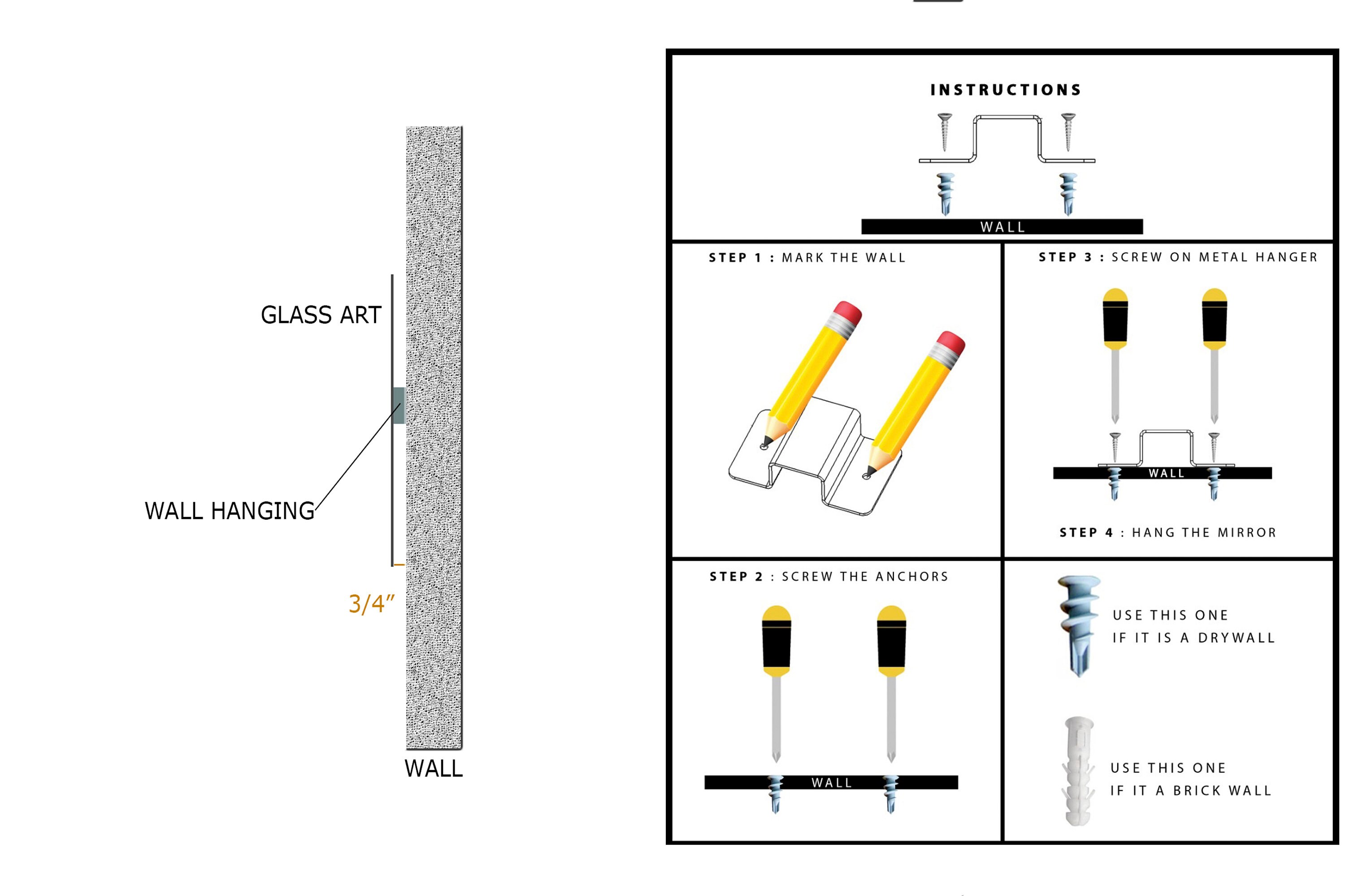 Glass Wall Art Modern Decor Wall Hanging for Living Room Etsy