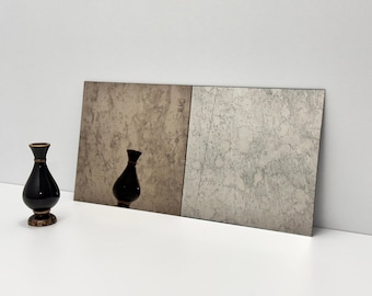 SAMPLES: Antique Mirror Tiles in Bronze and Silver finishes