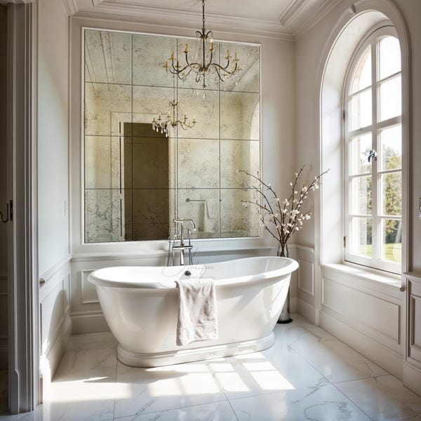 Antique Moon Mirror Tiles: Vintage Wall Accent
