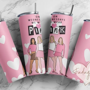 Mean Girls Inspired Heart Topper and Tumbler 