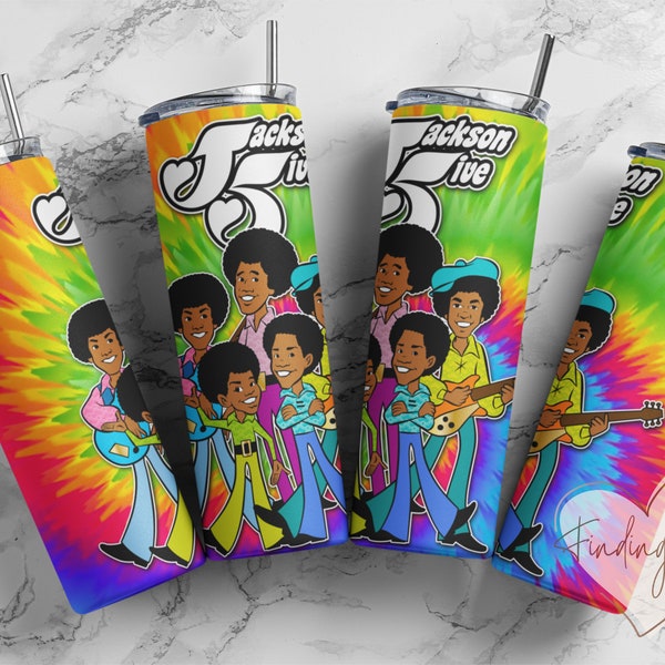 Michael Jackson, The Jackson Five, 20 ounce Tumbler Wrap, Tumbler Template, Digital Download