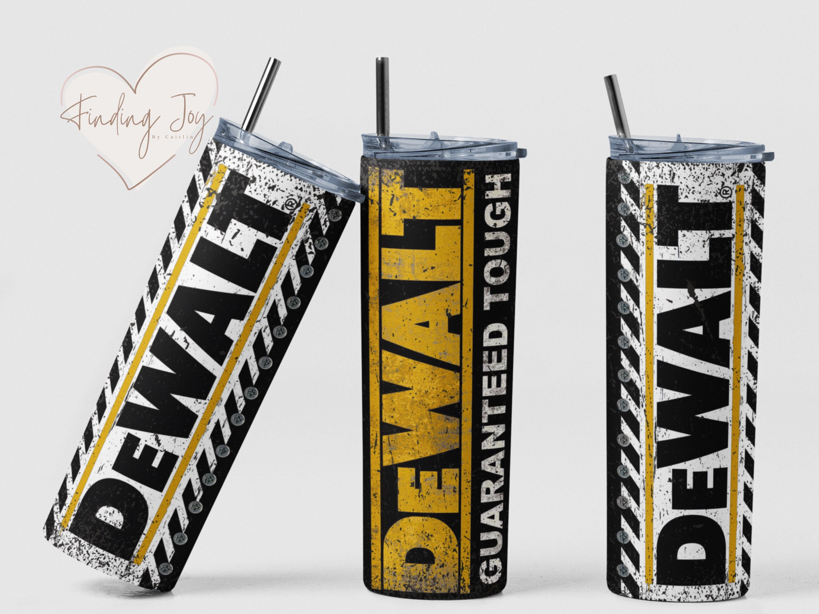 Dewalt Tools, 20 Ounce Stainless Steel Tumbler Cup, Custom Design ...
