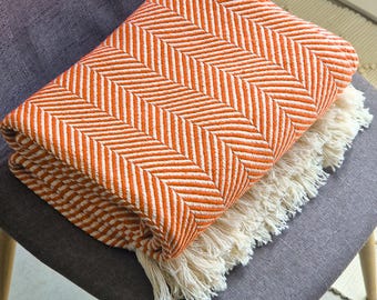 Traditional Portuguese Blanket, Cotton Blanket, Handwoven Throw, Rustic Farmhouse Decor, Boho Throw, Textile Decor, Soft Blanket, Mantas