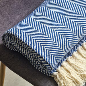 Manta tradicional portuguesa, manta de algodón, manta tejida a mano, decoración rústica de granja, manta bohemia, decoración textil, manta suave, mantas