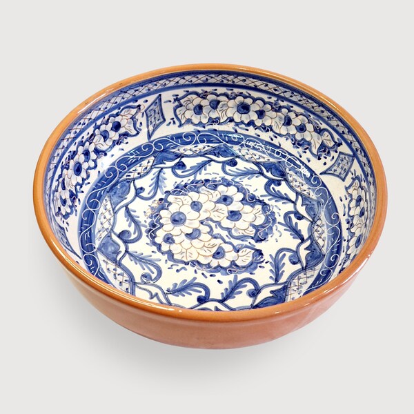 Blue Salad Bowl Etsy