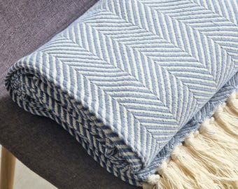 Traditional Portuguese Blanket, Cotton Blanket, Handwoven Throw, Rustic Farmhouse Decor, Boho Throw, Textile Decor, Soft Blanket, Mantas