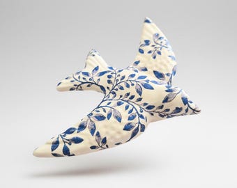 Portugalskie dekoracje wiszące zdobią Twoje ściany: ręcznie robiony decoupage, JEDNA SZTUKA ceramicznej dekoracji ściennej z jaskółką z Portugalii