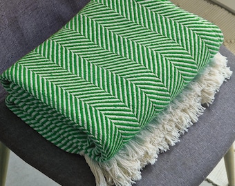 Traditional Portuguese Blanket, Cotton Blanket, Handwoven Throw, Rustic Farmhouse Decor, Boho Throw, Textile Decor, Soft Blanket, Mantas