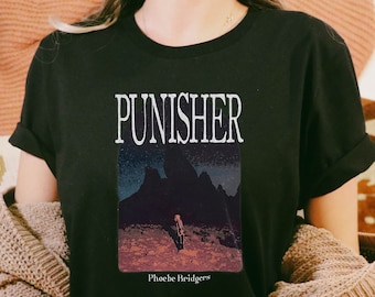 Phoebe Bridgers Punisher T-shirt, Indie Rock Boygenius Merch, Unisex, Band & Concert Tee, Copertina dell'album