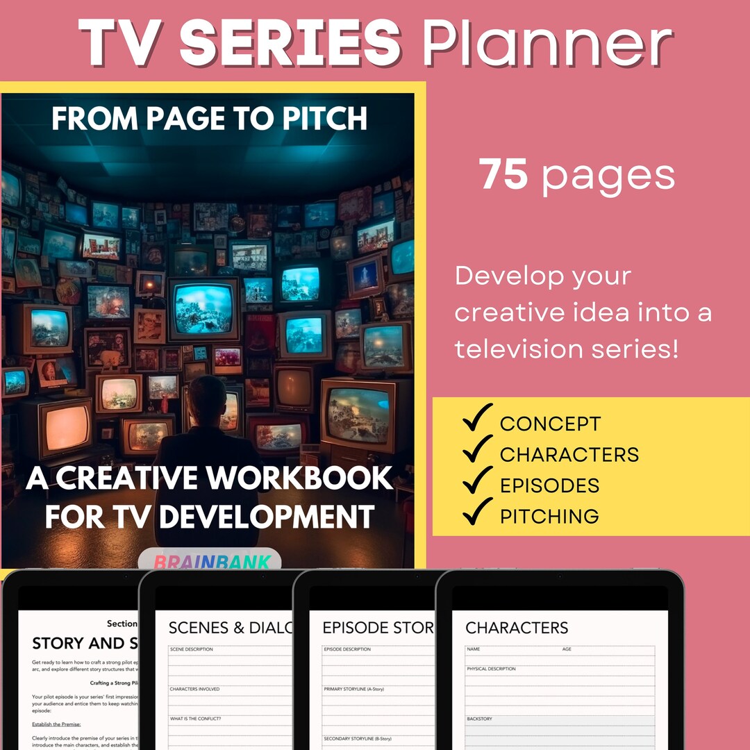 TV Writing Planner, Story Development Workbook (digital Download) - Etsy