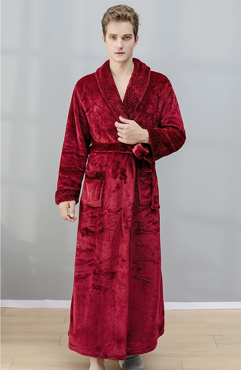 Personalized Robe Super Warm Plush Bathrobe Bathrobe Couple Bathrobe