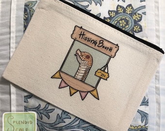 Hissing Booth Hognose Snake Zipper Pouch Bag