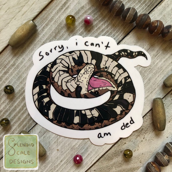 Hognose Snake Dramatic Playing Dead Funny Reptile Sticker