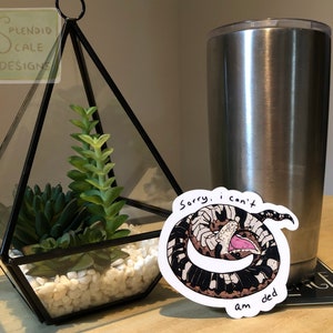 Hognose Snake Dramatic Playing Dead Funny Reptile Vinyl Sticker - Etsy