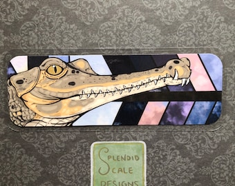 Gharial Crocodile Reptile Modern Artistic Bookmark
