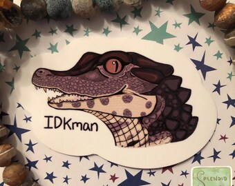 IDK Man Dwarf Caiman Reptile Sticker