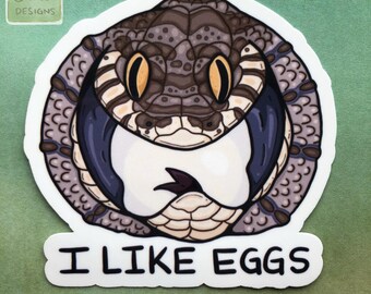 I Like Eggs Funny Snake Reptile Sticker