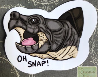 Oh Snap Common Snapping Turtle Reptile Sticker