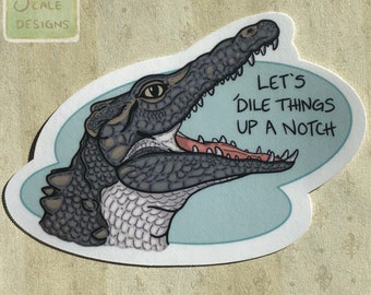 Nile Crocodile Dial It Up Reptile Sticker