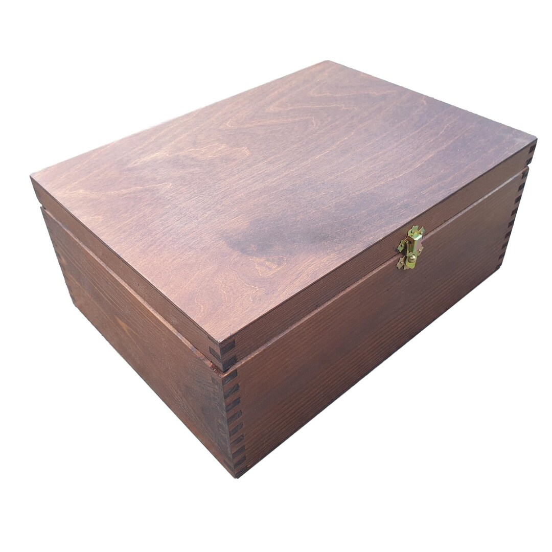 Wooden Box A4 Size for Documents With Lid Lockable Latch 13 Etsy UK