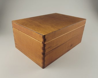 Wooden Box/Chest without Handles. Wooden Jewelery Box, Hand Painted Wooden Box in Brown Color