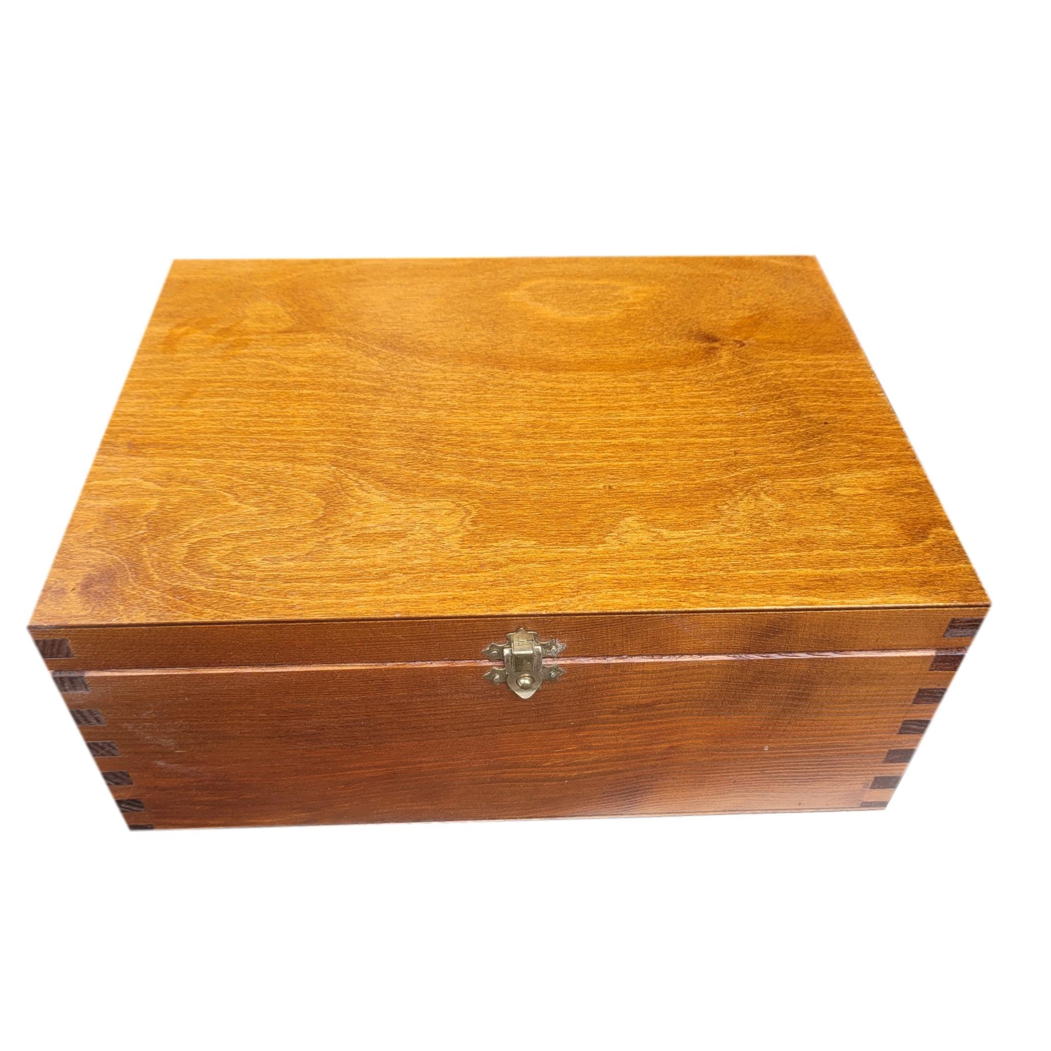 A4 Size Wooden Box for Documents With Lid Lockable Latch Etsy UK